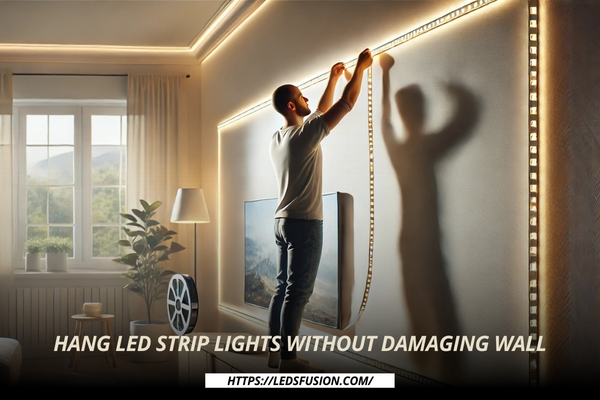 How to hang led strip lights without damaging wall?